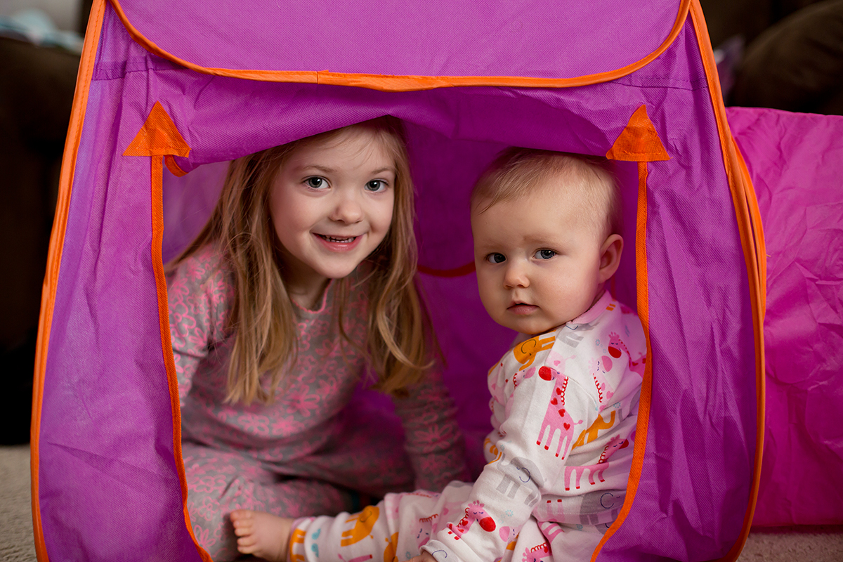 Sisters in a fort