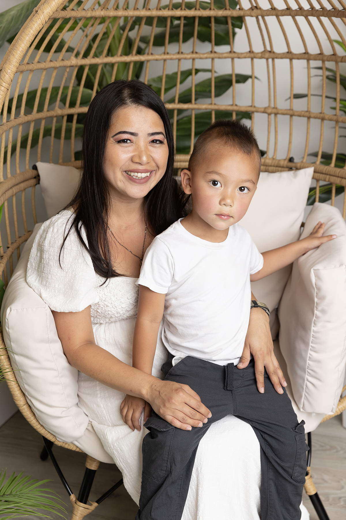 Mother and son photo