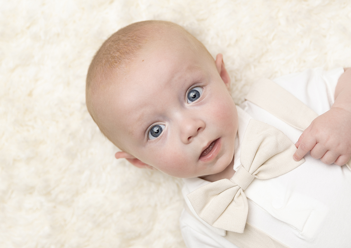 6 month old in a bow tie