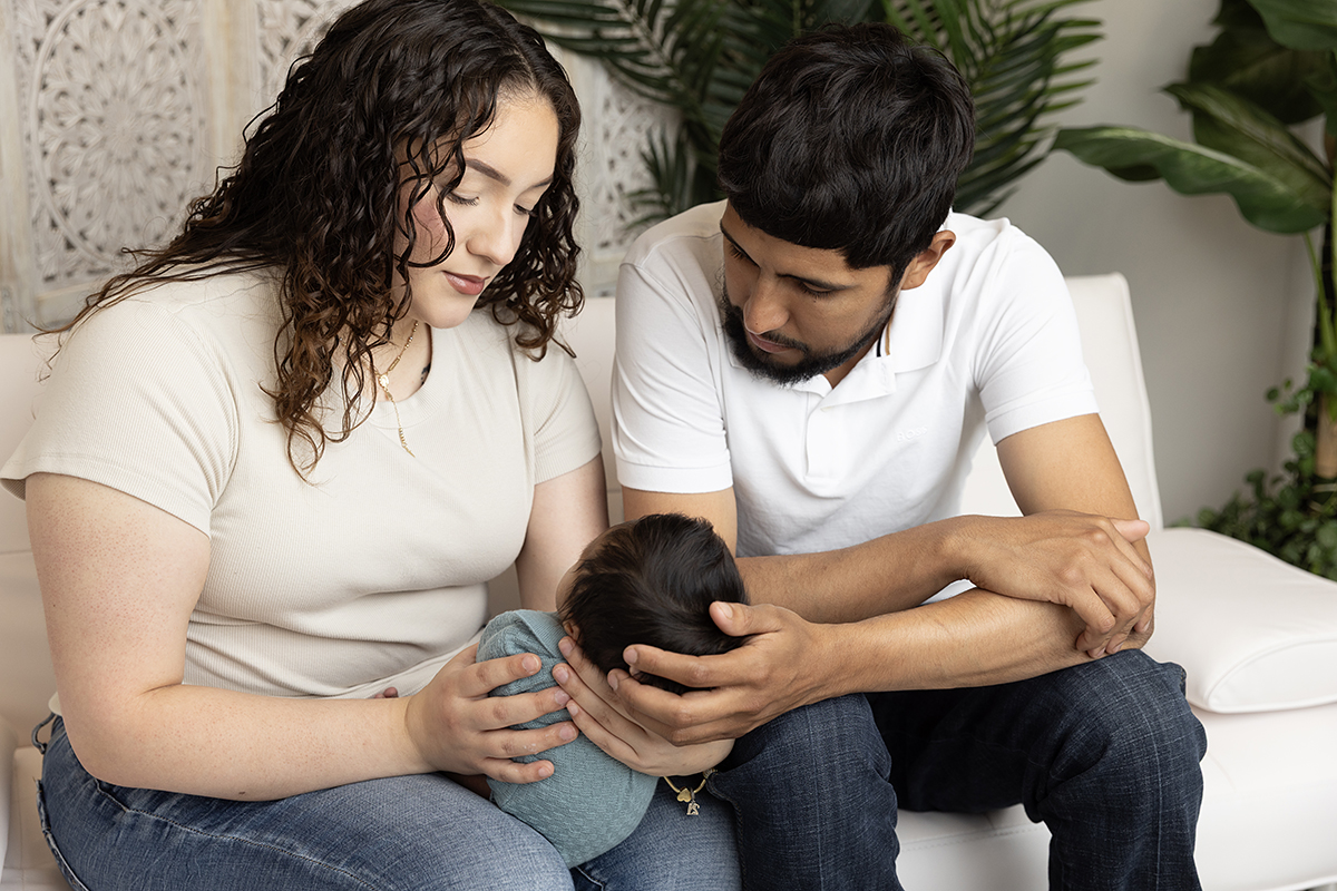 newborn baby family portrait
