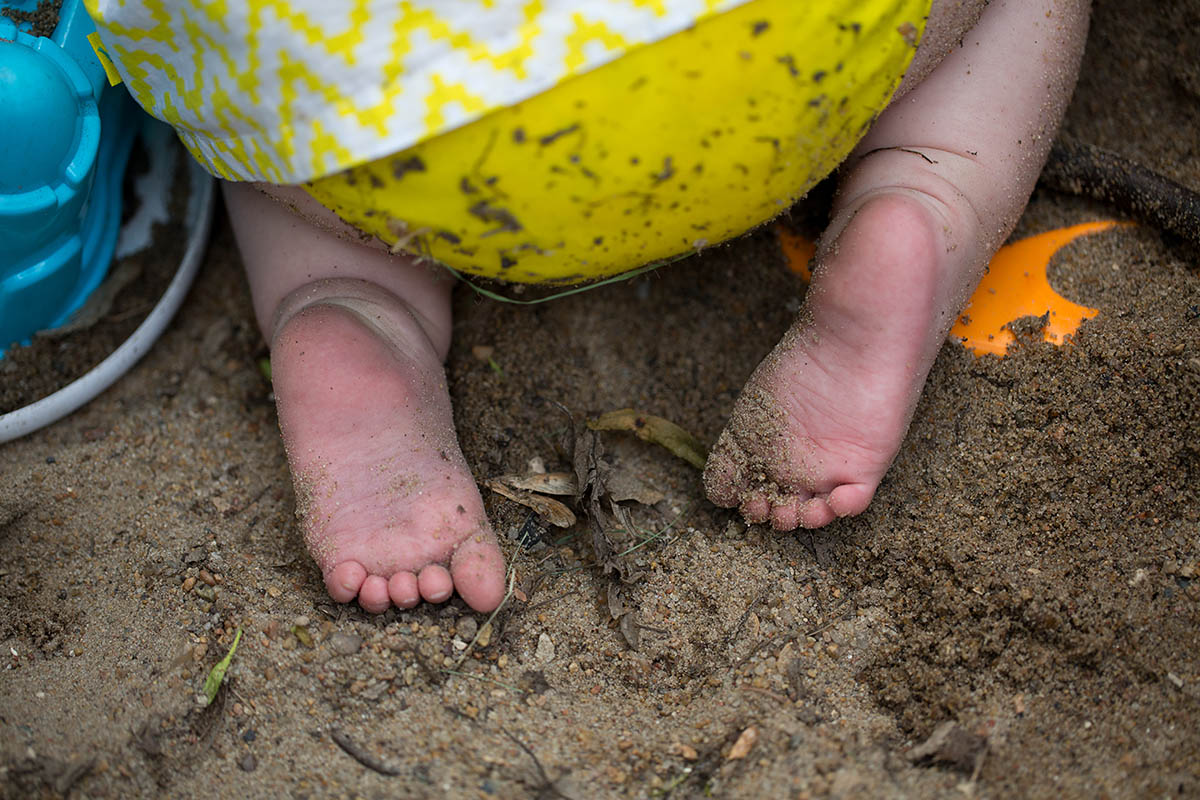 feet full of sand
