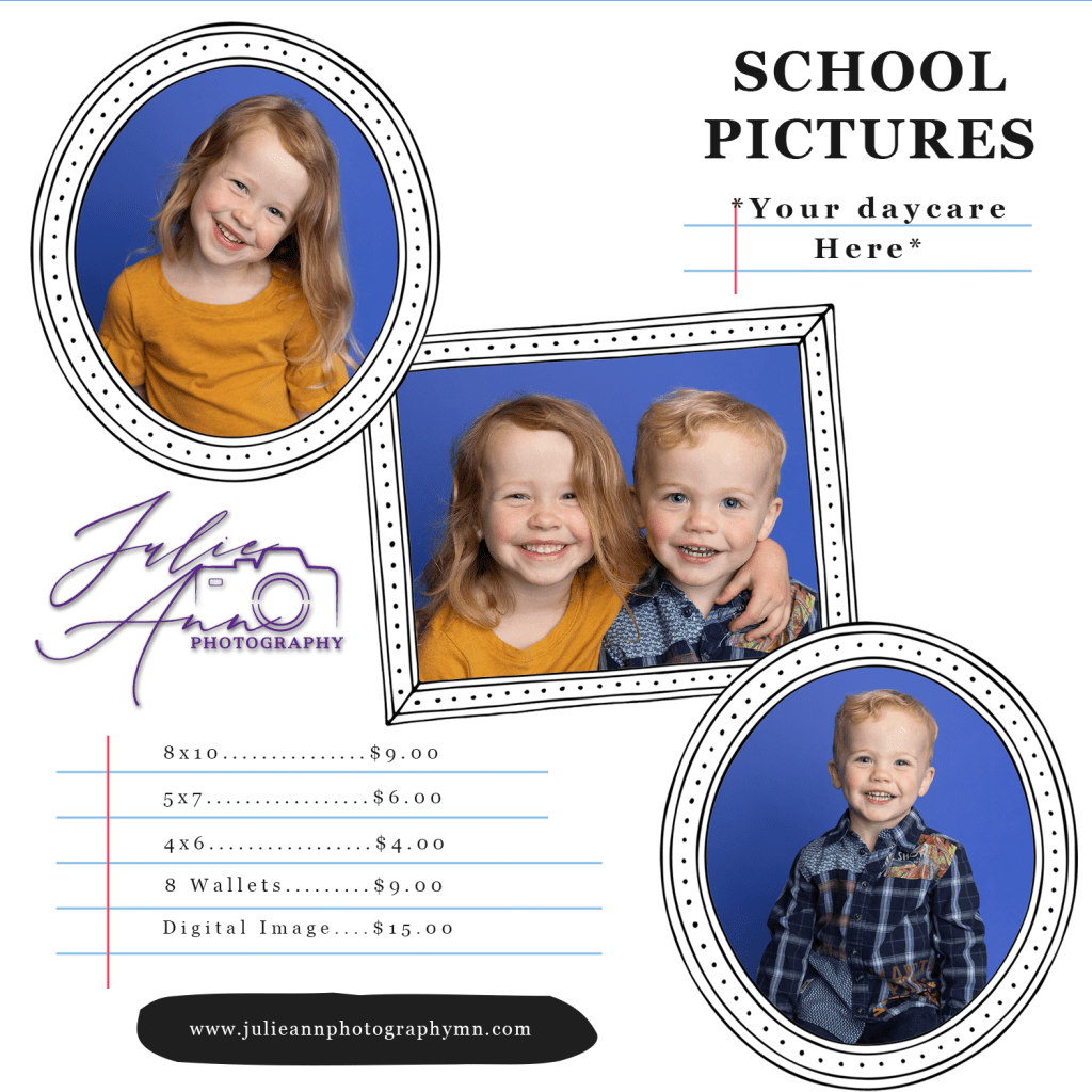 In-Home Daycare School Portraits