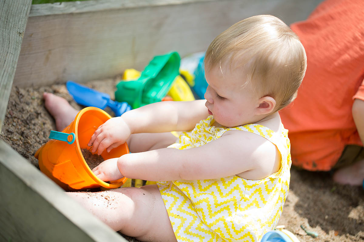 playing in the sandbox