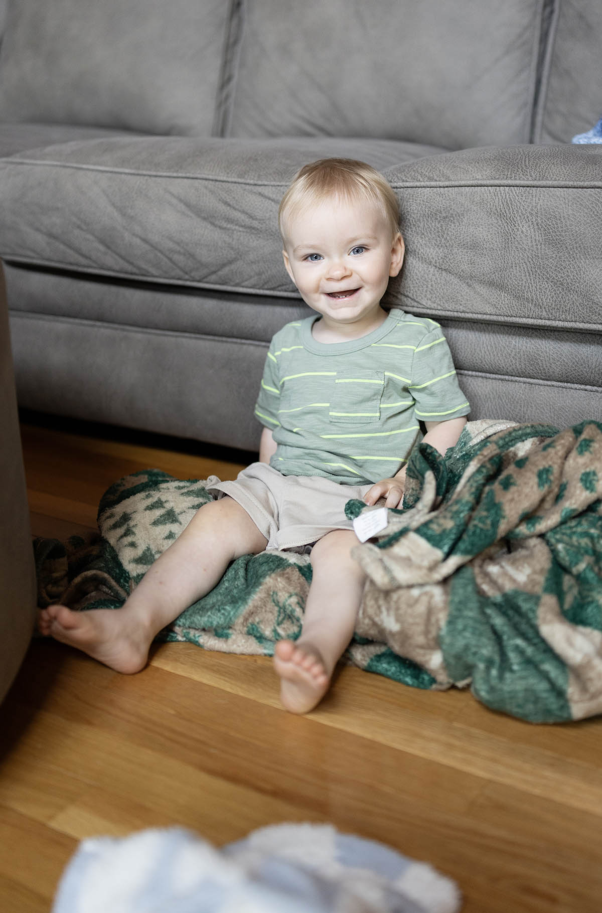 Silly boy having fun at home