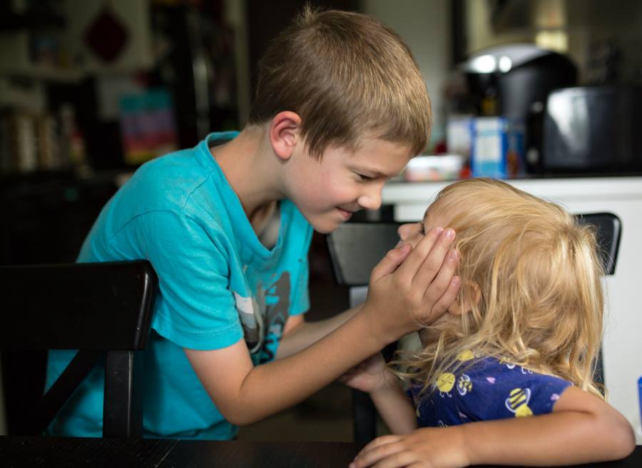 Sweet Sibling Moment